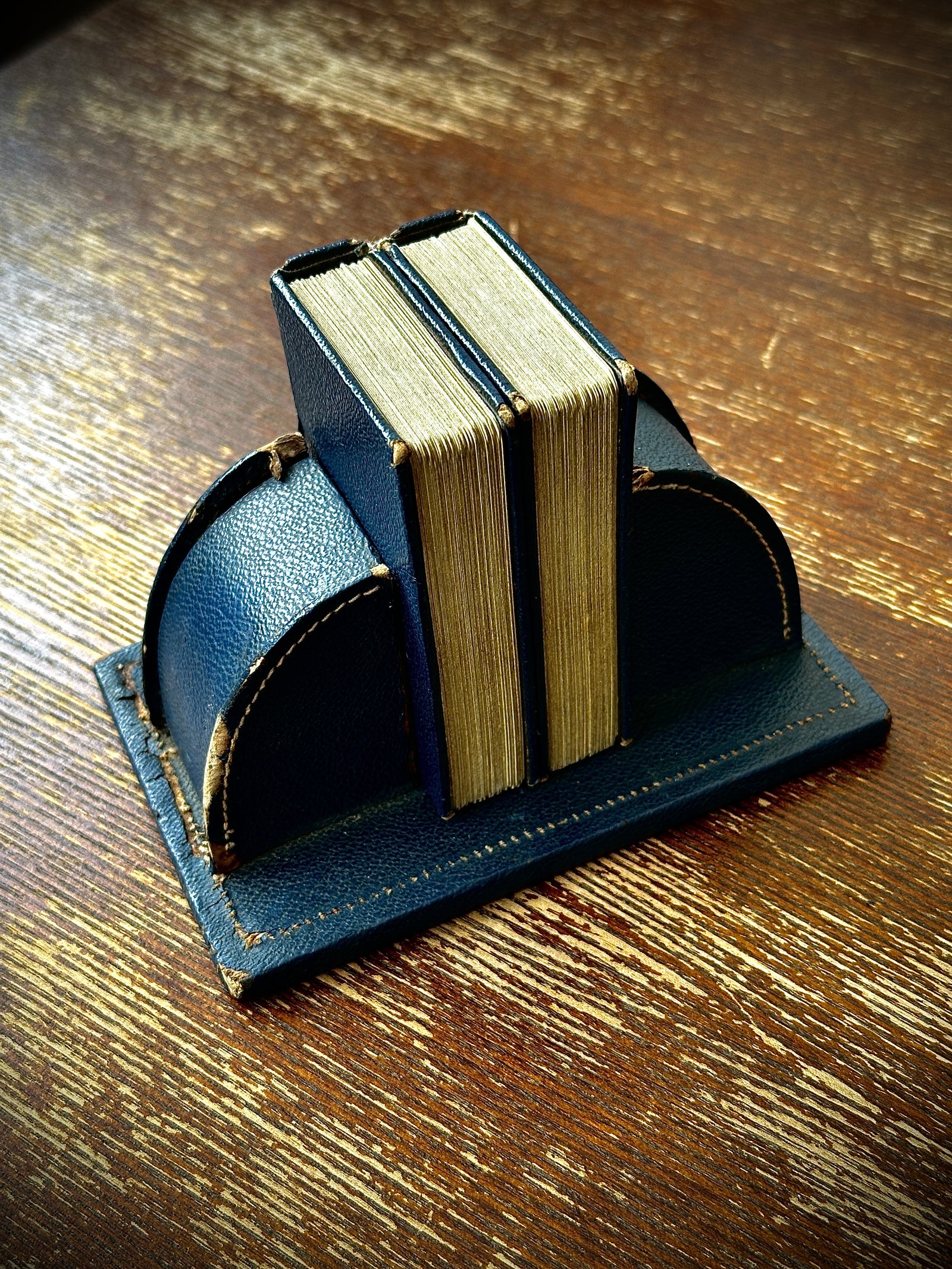 Vintage Canasta Card Set in Faux-Leather Book Case (Mexico, 1950s)
