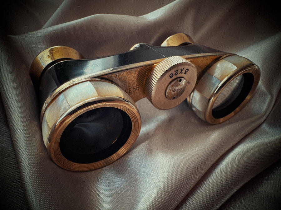 Vintage Opera Glasses – Japan 3x26, Mother-of-Pearl & Enamel (1950s–60s)