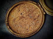 Brass Locket with Floral Engraving (Early 20th Century)