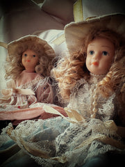 “The Twins” – Porcelain Victorian-Style Dolls (1970s–80s)
