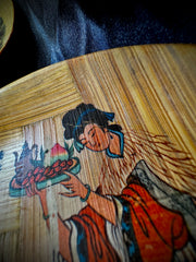 Set of 3 Hand-Painted Bamboo Wall Plates (Chinese, Mid-20th Century)