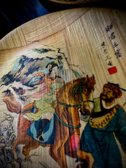 Set of 3 Hand-Painted Bamboo Wall Plates (Chinese, Mid-20th Century)