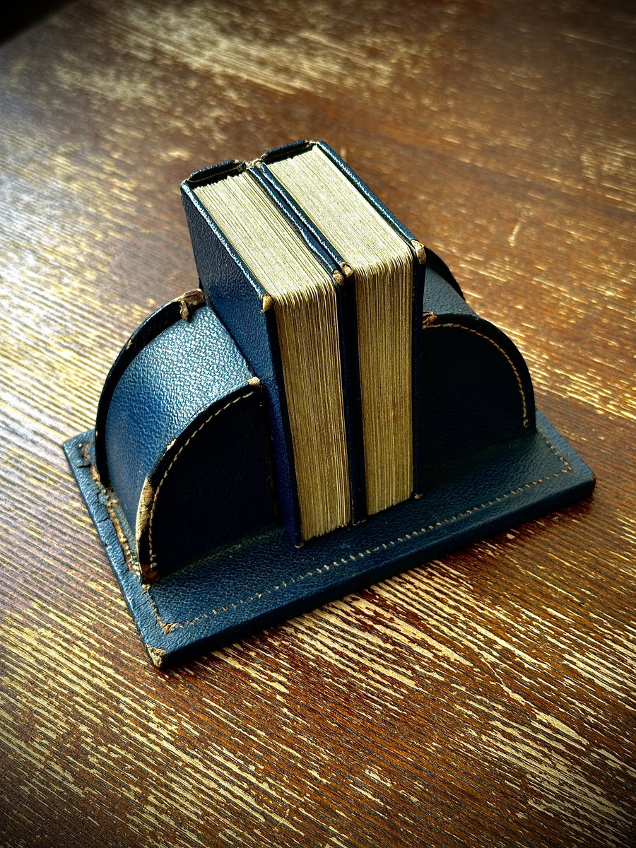 Vintage Canasta Card Set in Faux-Leather Book Case (Mexico, 1950s)